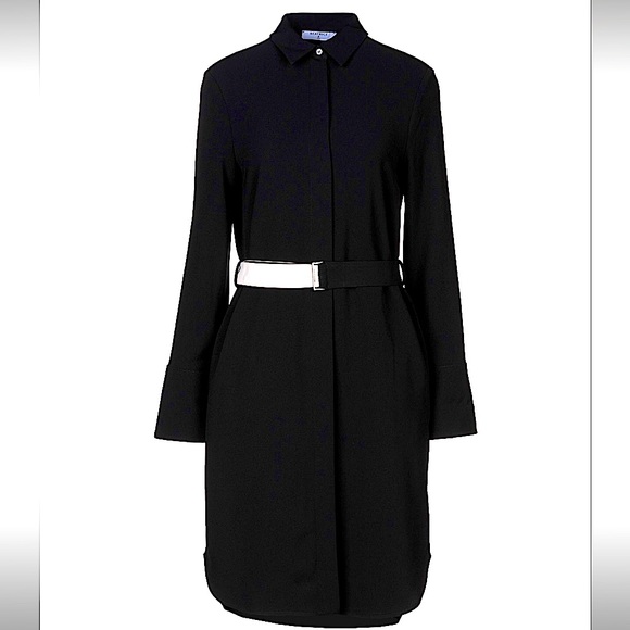 Beatrice .b Dresses & Skirts - ⭐️BEATRICE .b⭐️MADE IN ITALY BLACK STUNNING MIDI DRESS W/ ADJUSTABLE BELT SIZE:4